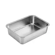 Non Odor and Rust Proof Safe and Hard Stainless Steel Litter Box for Cat Rabbit