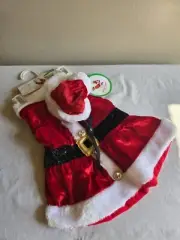 NWT Merry & Bright Collection Mrs Clauses W/Hat Dog/Cat/Pet Costume Medium