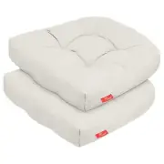 Outdoor Wicker Cushions, Patio U-Shaped Tufted Chair Pads Decorative Beige