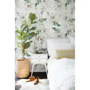Freesia Home decor Flowers traditional mural Leaves Non-Woven Wallpaper roll