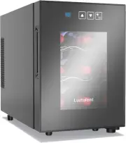 6 Bottles Wine Fridge, Thermoelectric Countertop Wine Cooler Refrigerator, 46-66