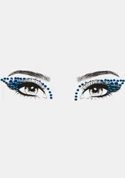 Blue Winged Rhinestone Face Gems
