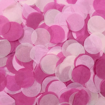 Confetti Tissue Paper Large Circle 38mm Baby Light Hot Pink Party Balloons Bulk