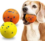 2 Pack Dog Balls, Indestructible Tennis Balls for Dogs, 7.5 cm, Bouncy, Durable Toy Balls, Water Toy Fetch Balls