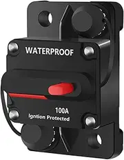 Daooibpa Audio Circuit Breaker - Truck Motor System Protector - Waterproof Marine Circuit Breaker for Boat Trolling with Manual Reset, 12V- 48V