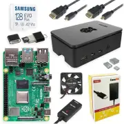 NEW - CanaKit Raspberry Pi 4 EXTREME Kit C4 - Black Case - 128GB MicroSD - 1GB