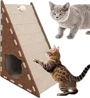Scratching Board | Vertical Integrated Scratcher Board,Triangular Kitten Felt Bed Non-Shedding Climbing Mat for Resting Lounging Exercise Living Room Indoor Outdoor Apartment Boredom Home