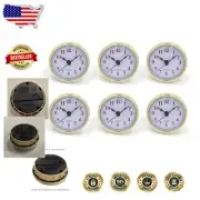 Sleek Gold Rimmed Clock Insert Set - 2.5" Quartz Movement for Crafts