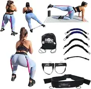 Booty Bands Vertical Jump with Adjustable Belt|2 Adaptable Levels of Resistance| Ideal Resistance Bands for Legs, Thigh and Butt | UNISEX |Training Exercise Equipment and Agility Training Strap