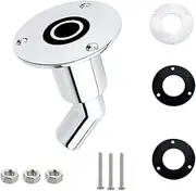 PETIT MANON Thru Hull Exhaust Skin,316 Stainless Steel Thru Hull Exhaust Fittings for 24mm Tube Pipe Socket Hardware,for Diesel Parking Heaters Car Truck Boat (bent)