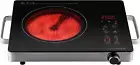 2800W Portable Electric Infrared Cooktop with Timer and Touch Control