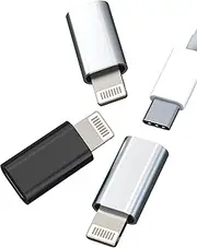Adapter USB C Female to Lightning Male (Pack of 3) for iPhone 14 13 12 Pro Max Certified for Apple MFI Connector for iPad Pro Fast Charger Cable Jack Type C Files Photo Transfer Device