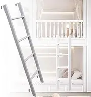 4/5 Step RV Bunk Ladder with Hooks Hanging Bunk Bed Ladders 45"/51"/55"/59" Tall Bed Side Climb Ladder Metal Replacement Slanted Ladders for Interior Dorm Loft (Size : 130cm(51"))