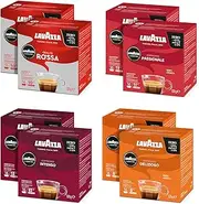 [Lavazza] A Modo Mio Variety Pack, 128 Coffee Pods, 2 x Qualità Rossa, 2 x Espresso Passionale, 2 x Espresso Intenso, 2 x Espresso Delizioso, 8 Packs of 16 Coffee Pods