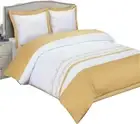 White Amalia 3-Piece King/Cal-King Embriodered Duvet-Cover-Set, 300