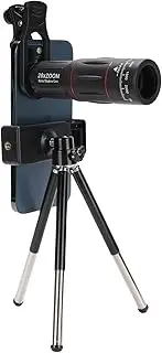 Dpofirs Phone Camera Lens Kit, 28X Wide Angle 0.6X Macro 20X Fisheye 198° 4 in 1 Set Upgraded External Camera, Zoom Cellphone Cameras Lens with Phone Clip for Picture Video Taking