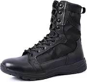 [Generic] Men's Tactical Military Boots Waterproof Lightweight Combat Work Boots Mid High Desert Boots