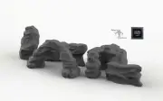 Windswept Canyon Rocks - 15mm 28mm 32mm Empire of Scorching Sands Wargaming Terr