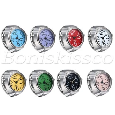 Finger Ring Watches Elastic Band Quartz Analog Watch Cute Gift For Men Women Kid