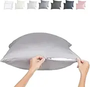 100% Viscose Bamboo Pillowcase King - 2-Pack Cooling Pillow Cases for Hot Sleepers, Zipper Viscose Bamboo Pillow Cases King Size Cool Pillow Case