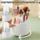 2x Rotating Makeup Organiser Box Large Capacity Dustproof Storage Case with Lid
