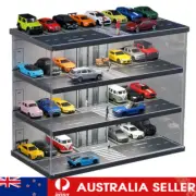 4Tiers 1/64 Hot Diecast Wheels Display Case Scene Display Box with LED Dustproof