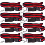 8 of Lanyards with Thin RED Line w/ Hook and Removable Clasp - Fire Fighter ID