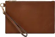 [FOSSIL] Women's Leather Wristlet Wallet Pouch with Removable Strap for Women