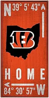 NFL Cincinnati Bengals Unisex Cincinnati Bengals Coordinate Sign, Team Color, 6 x 12