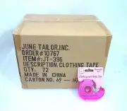 Case of 72 June Tailor Boob Tape Double Sided Clothing & Body Tape Dispenser