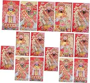 Generic 50 Pcs God of Wealth Red Envelope Money Storage Packet Red Packet Red Pocket Chinese New Year Red Envelopes Traditional Red Pocket Chinese Style Red Envelopes Colorful Paper