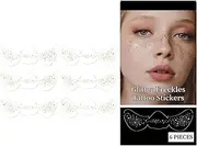 Freckles Face – Glitter Shimmer Style, Adhesive Sticker | Waterproof Jewel Design, Gemstone Detail, Skin-Safe Glue Formula, Beauty Decor Patch for Festival Makeup