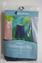 Whitmor - Hanging Clothespin Bag, Holds 200 Clothes Pins, Laundry
