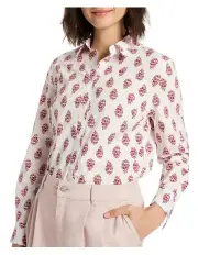 [David Lawrence] Damietta Cotton Shirt in Powder Multi