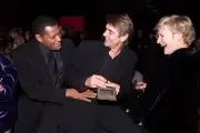 Laurence Fishburne Jeremy Irons and Glenn Close during Reception t- Old Photo