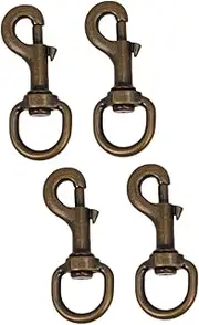 Levemolo 2sets Pet Collar Spring Hooks Swivel Joints Traction Rope Buckle Alloy Buckle Harness Accessories Pet Supplies 2pcs*2