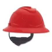 MSA 10215829 V-Gard C1 Hard Hat Vented Red Fas-Trac III 4 Point Ratchet