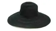 INC International Concepts Womens Floppy Hat Black Crochet Packable Adjustable