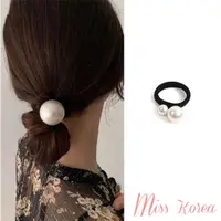 在飛比找momo購物網優惠-【MISS KOREA】珍珠髮圈 粗髮圈/韓國設計浪漫復古珍