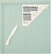 Vaessen Creative 2137-050 Easy Scoring Board cm in Mint Green with Bone Folder and Guide for Card Making and Paper Crafts, 30,5 x 30,5 cm