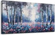 MHARTK66 Wall Art For Living Room Canvas Wall Decor For Bedroom Office Decorations Trees Forest Landscape Wall Paintings Stretched And Framed Pictures Modern Aesthetic Room Home Decor Mural Artwork