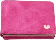 [DuBom] Simple Love Lady Short Wallet Small Section Bills Coins Purse Cards Holder (Purple)