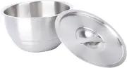 PEPLAYTAL 1Pc Stainless Steel Bowl with Lid Versatile Food Container for Steaming Eggs Rice and Soups for Home Hotel and Outdoor Use