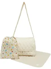 GUESS Beige Changing Mat with Bag, Polyester