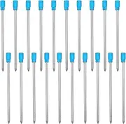 HJZHII Pack of 20 2.75 Inch Ballpoint Pen Refills, 1 mm Ballpoint Pen Refills Medium Tip Ink Refill Interchangeable Metal Refill with Medium Tip Replaceable Pen Refills (Blue)