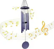 Large Metal Wind Chimes for Outside, 35nch Soothing Melodic Tones Wind Chimes for Home Garden, Porch, Patio Decor, Inspiration & Memorial Purple