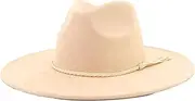 [Generic] Classic Fedora-Style Cowboy Hat – Adjustable & Stylish 56-58cm 100% Polyester, Suitable for Pyrography & Laser Burning