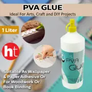 Krafters Korner [2PK] PVA Glue 1 Liter, Non-Toxic, Dries Clear