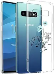 Samsung Galaxy S10e Case Clear Soft TPU Floral Quotes Case Scratch Resistant Shockproof UV Printing Pattern for Samsung Galaxy S10e