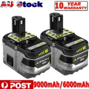2X 18V For Ryobi One+ Plus P108 9AH 6AH New Battery RB18L50 RB18L40 /Charger